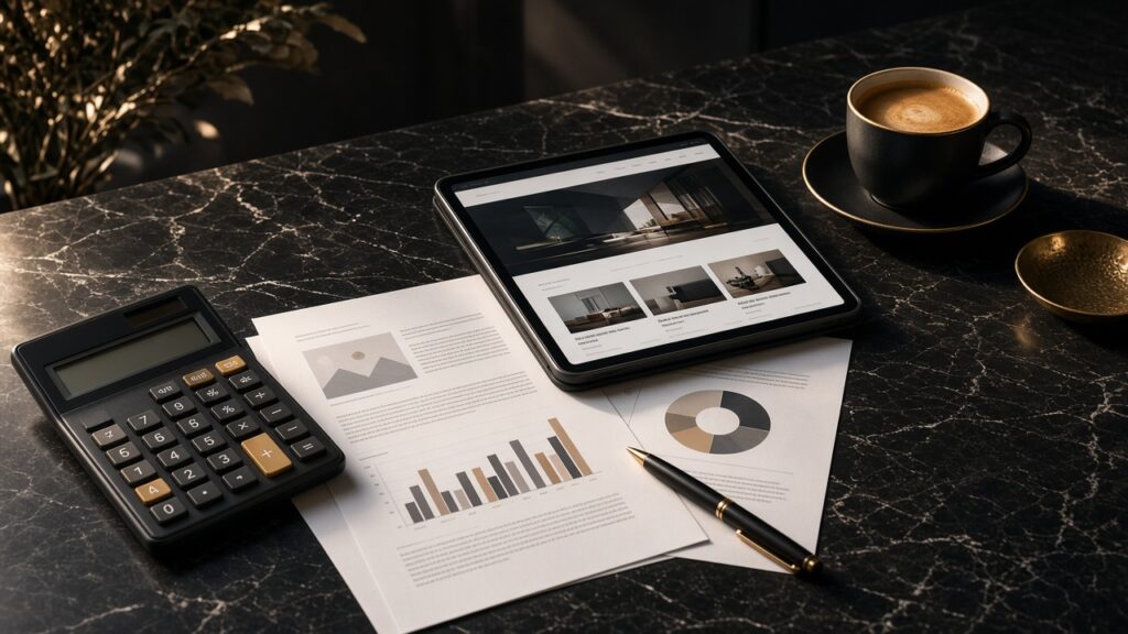 Spreadsheet comparing website cost for template and custom builds Spreadsheet comparing website cost for template and custom builds